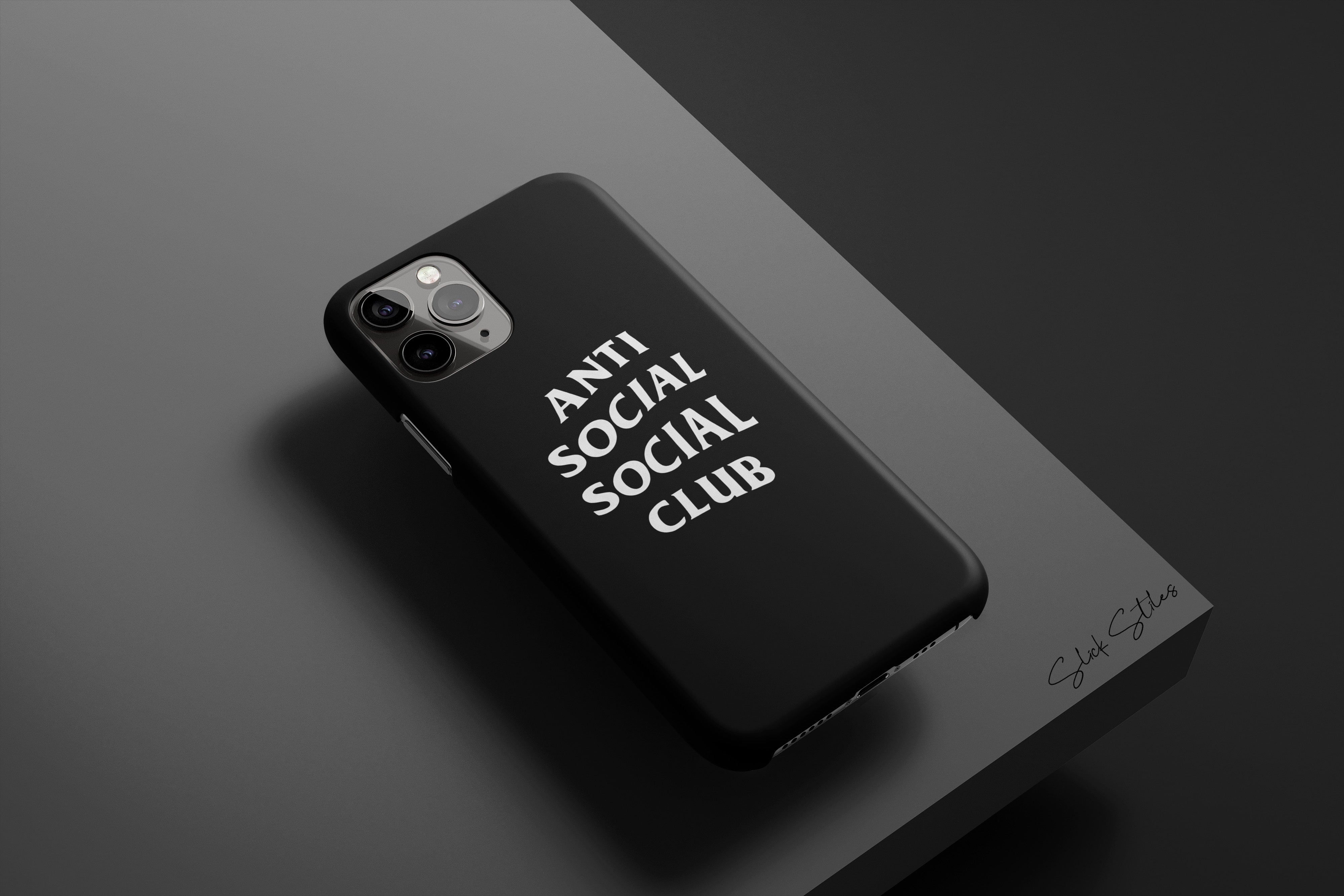Anti Social Club Black Phone Case