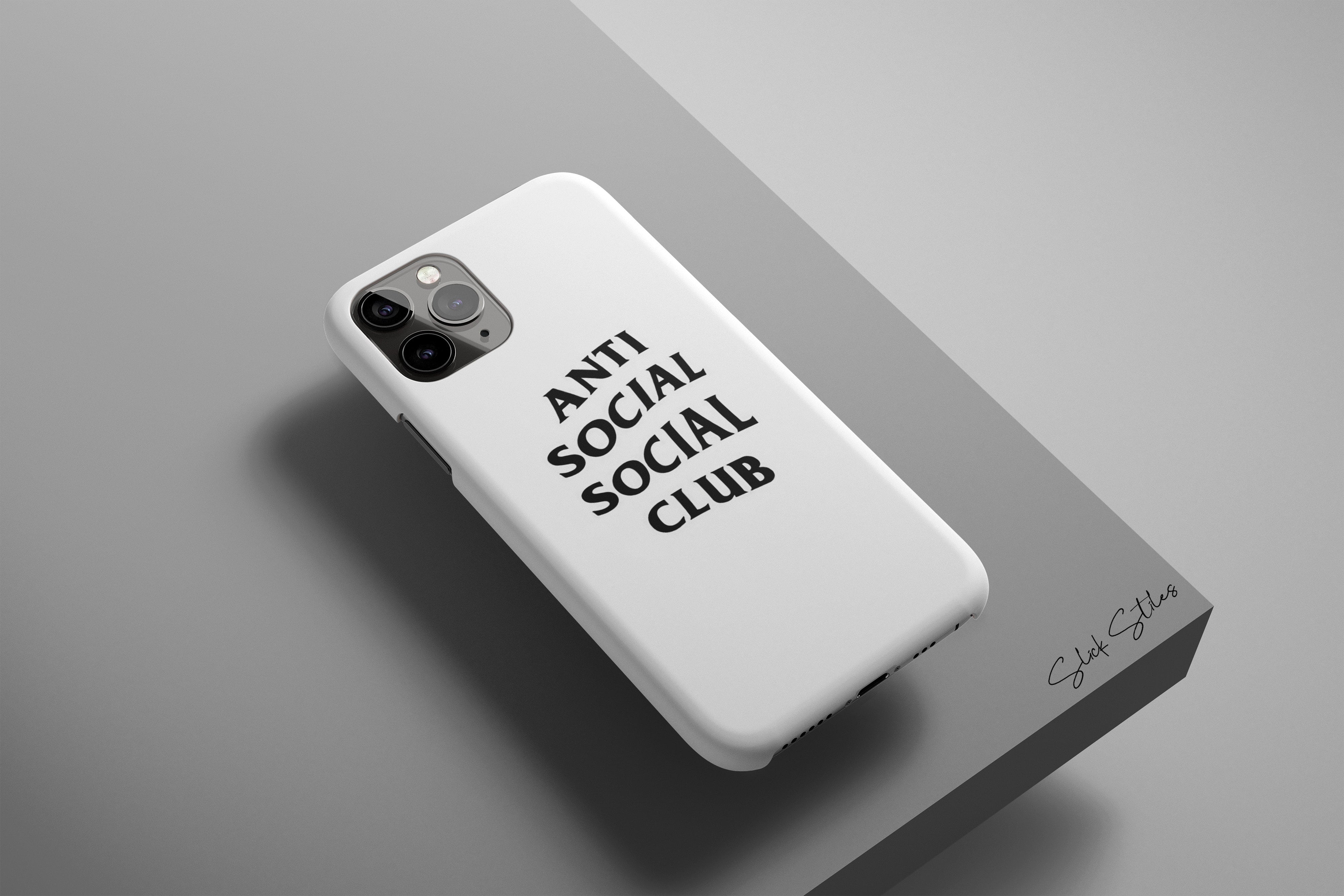 Anti Social Club White Phone Case