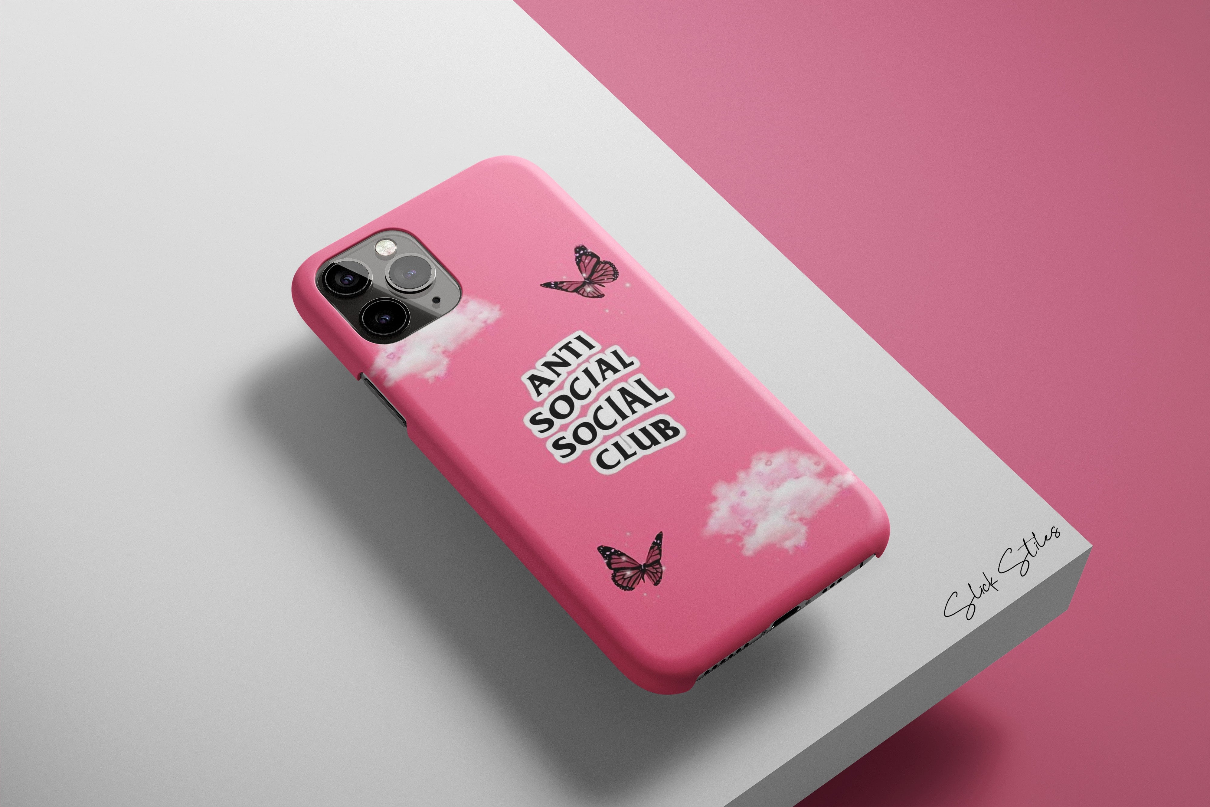 Anti Social Club Pink Phone Case