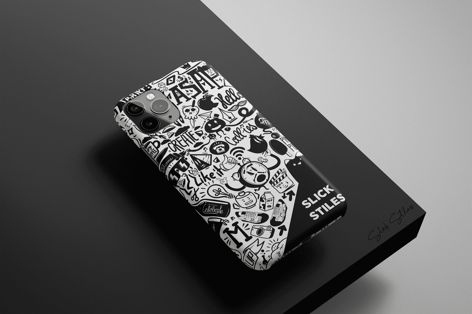 B&W Grafitti Phone Case