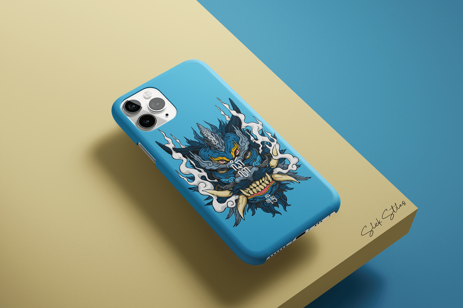 Dragon Face Blue Phone Case