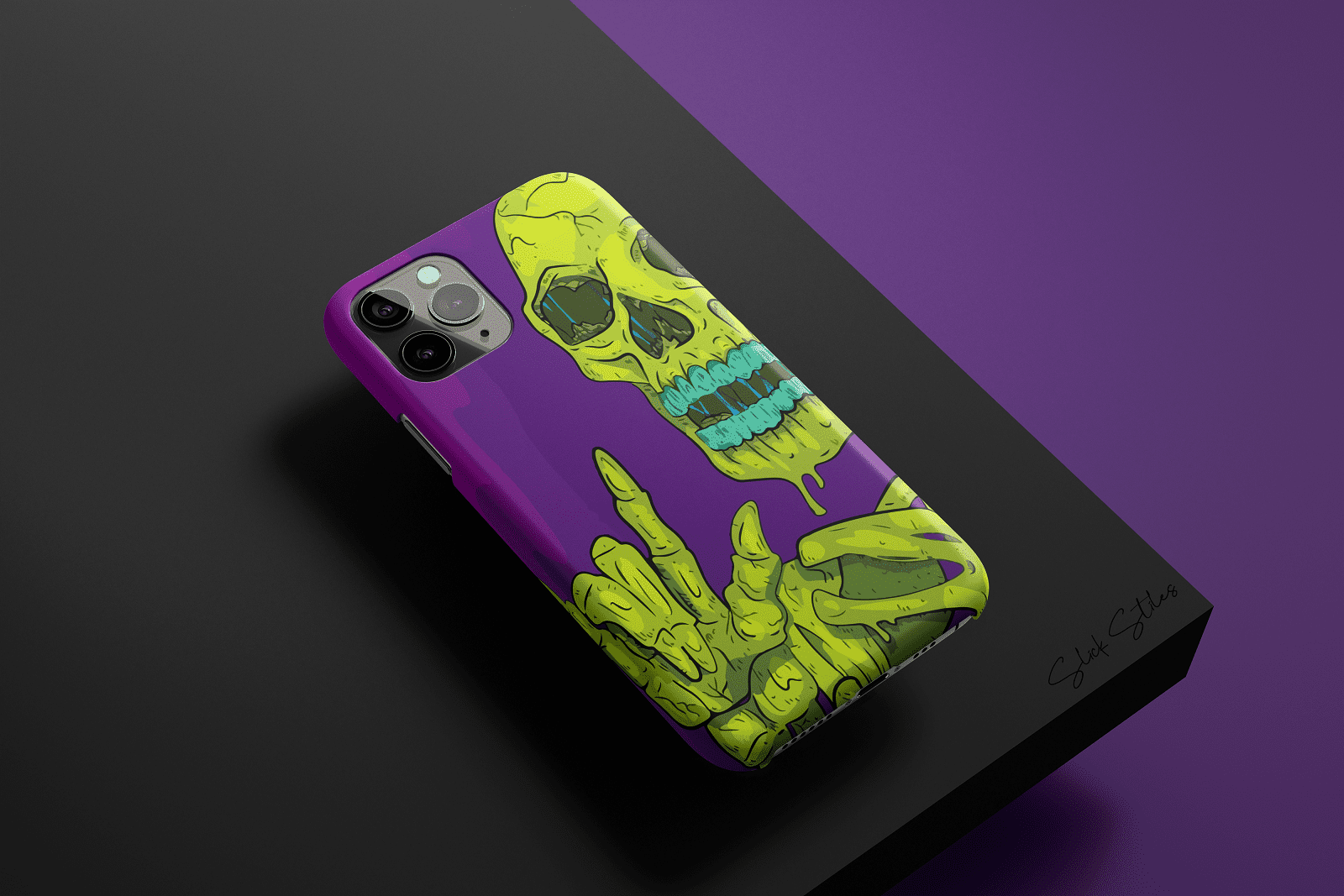 Green Skull Phone Case