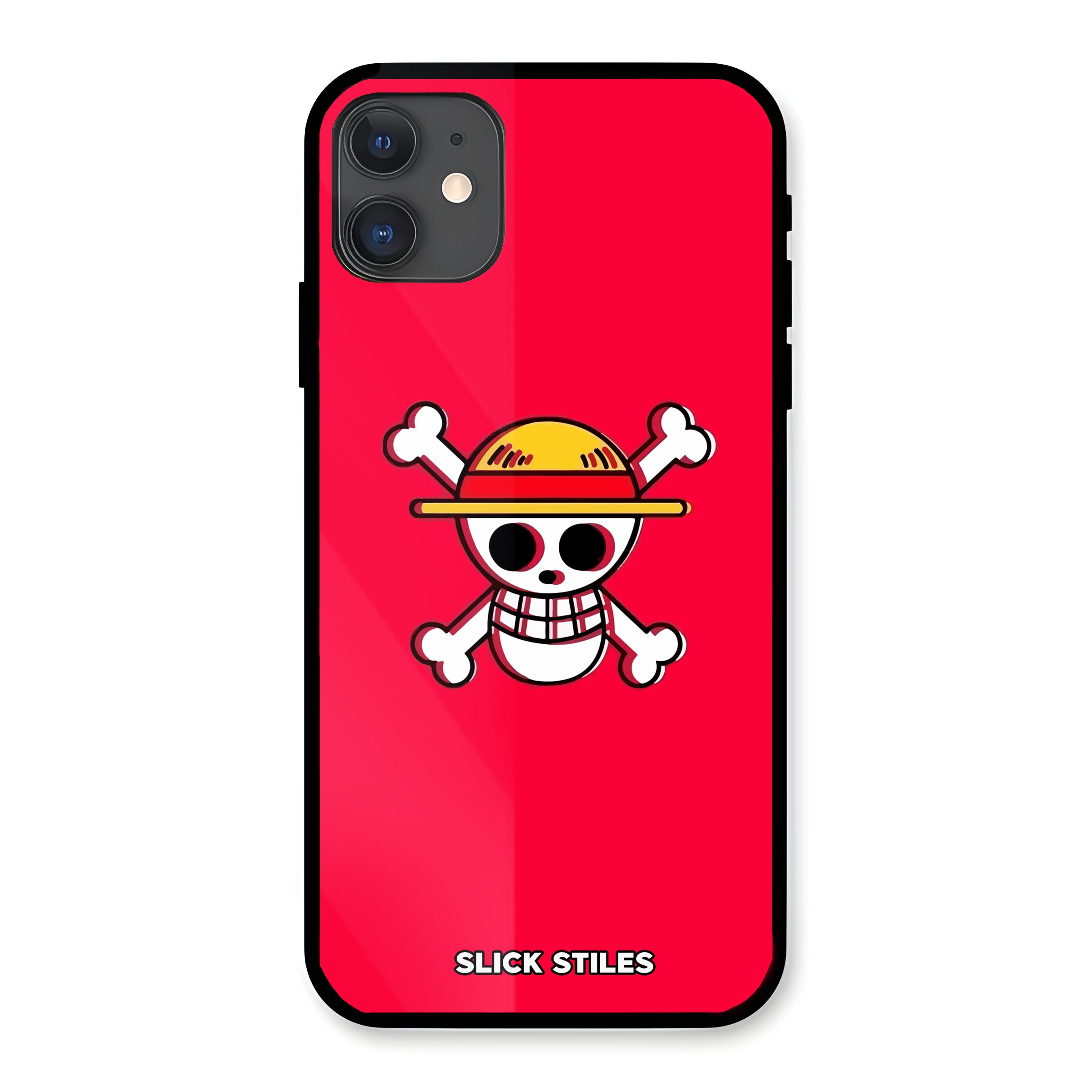 One Piece Red Skull Glass Case