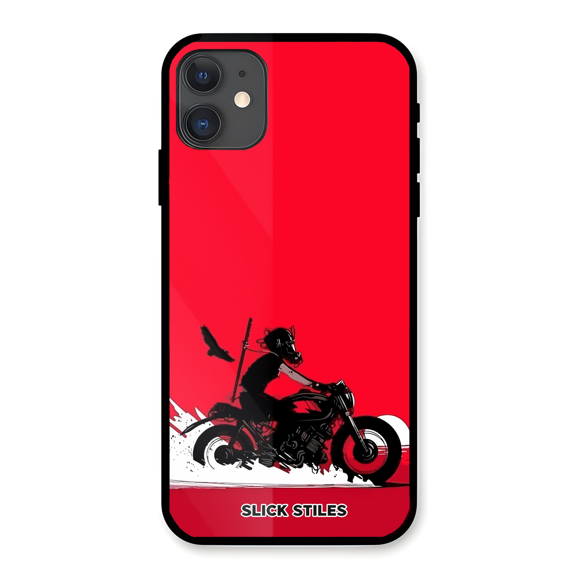 Red Biker Glass Case