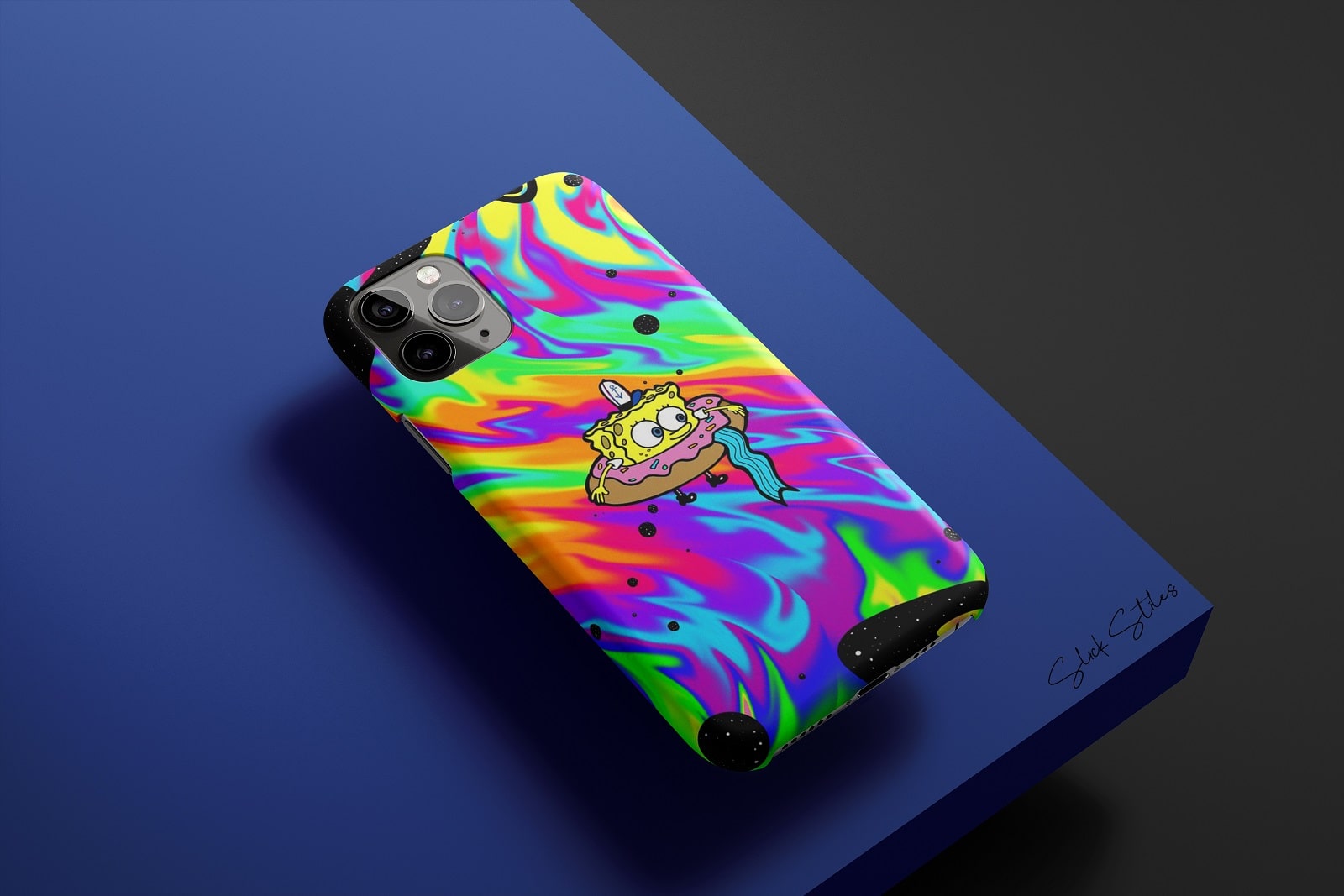 Spongebob Trippy Rainbow Phone Case