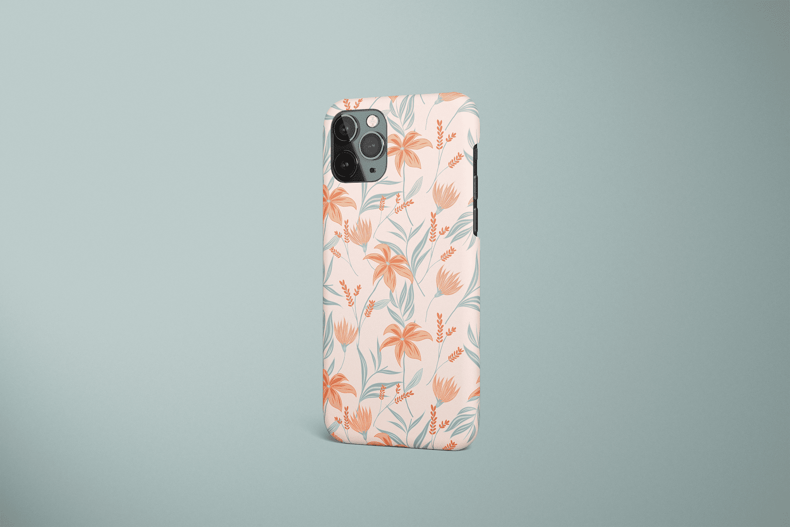 Beige Floral Art Phone Case