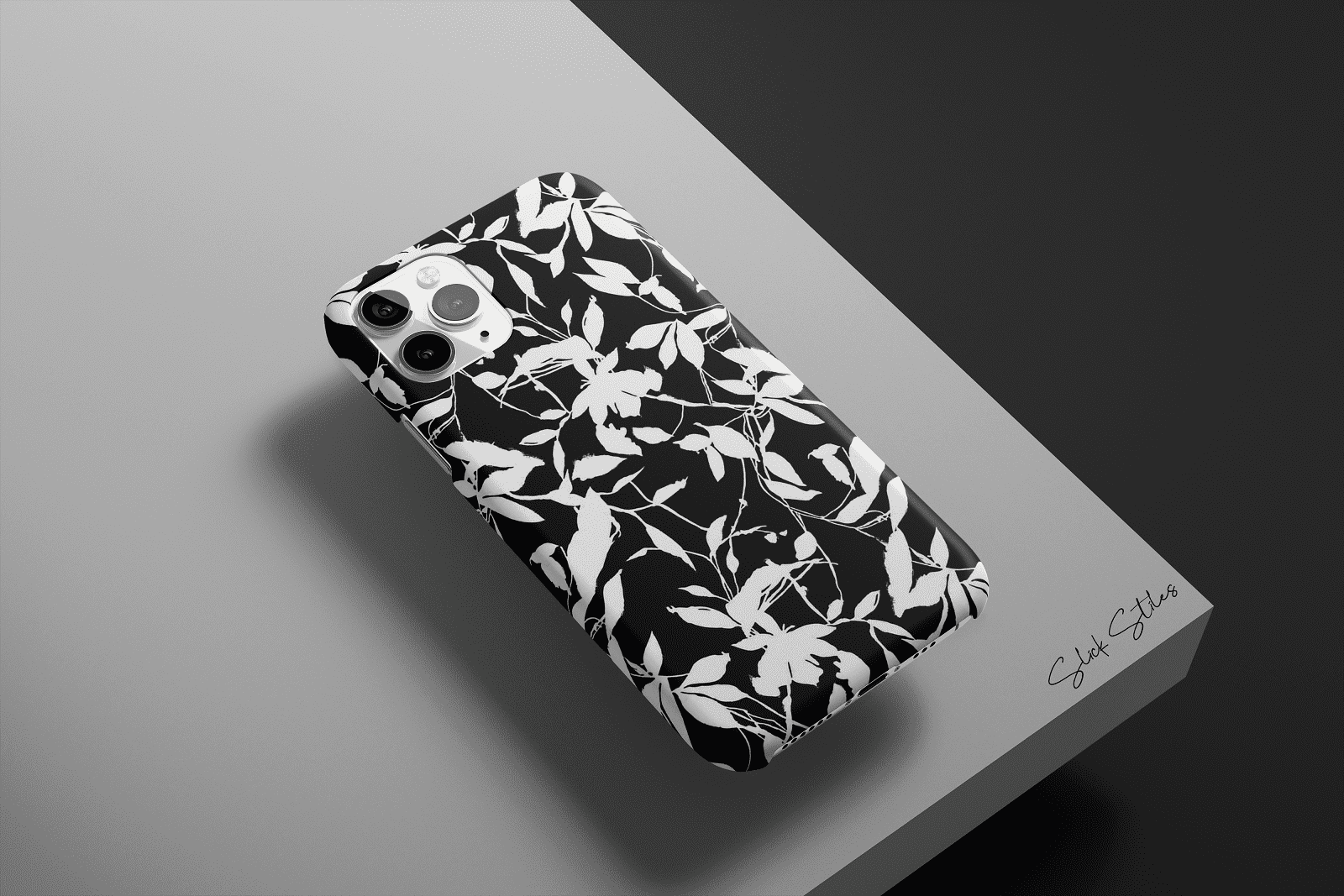 Black Leaves Phone Case