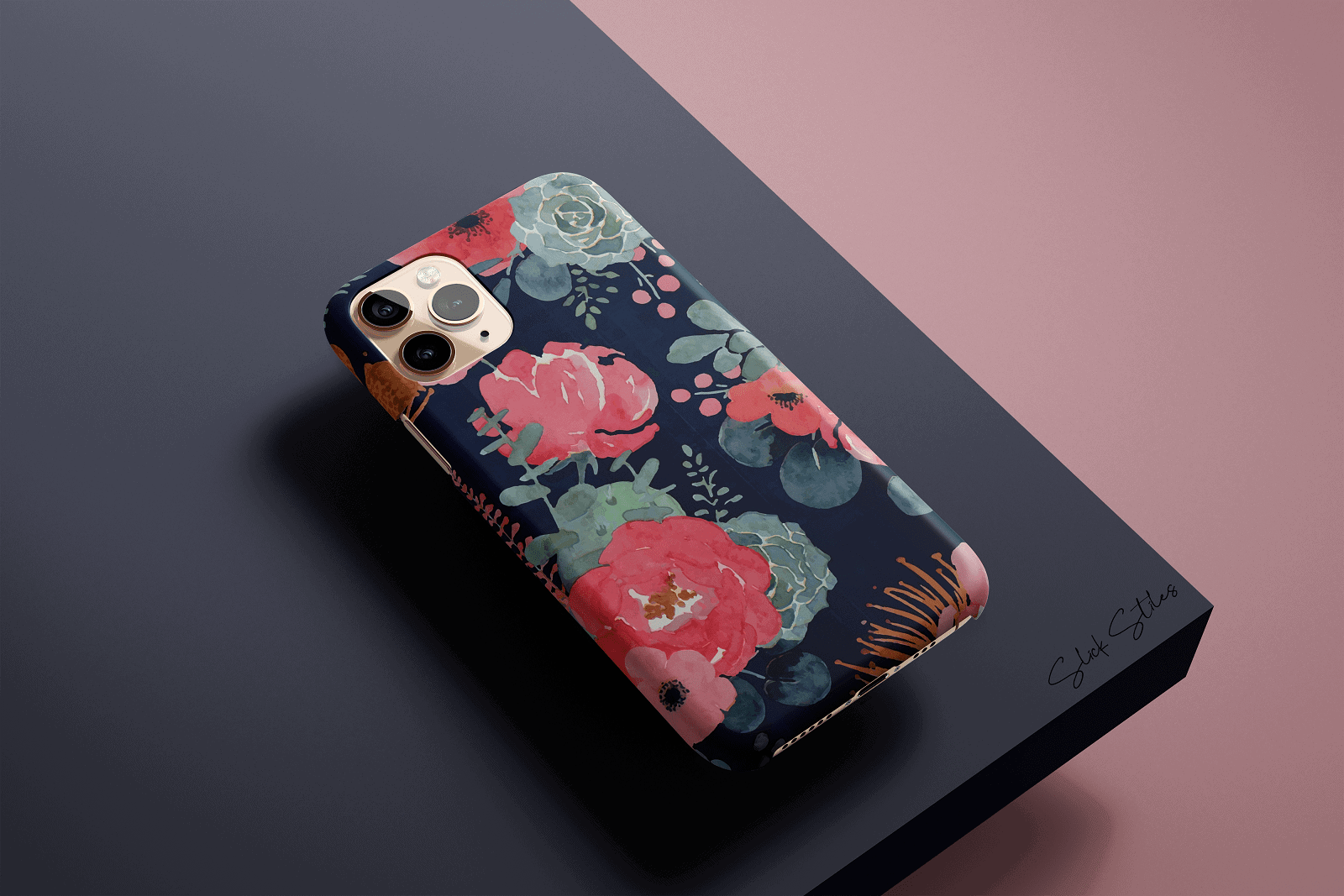 Floral Art Red Phone Case