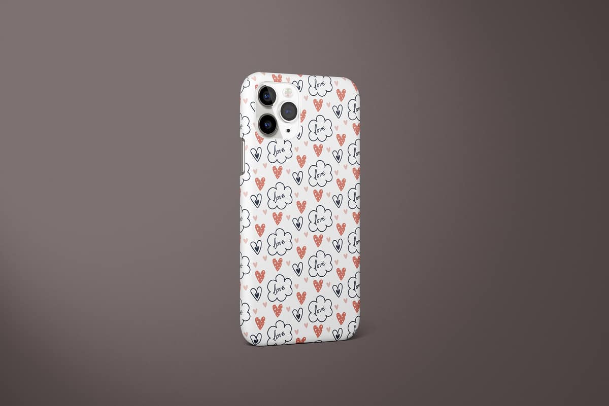 Heart Clouds Pattern Case