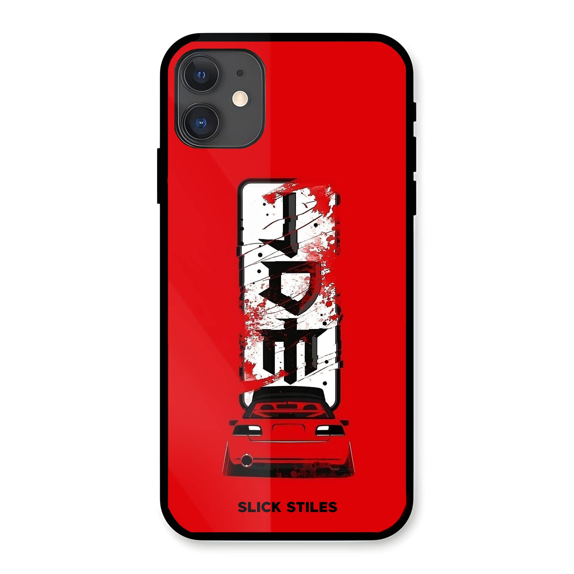 JDM Red Glass Case