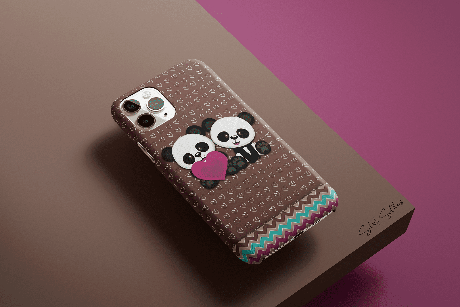 Panda Heart Phone Case