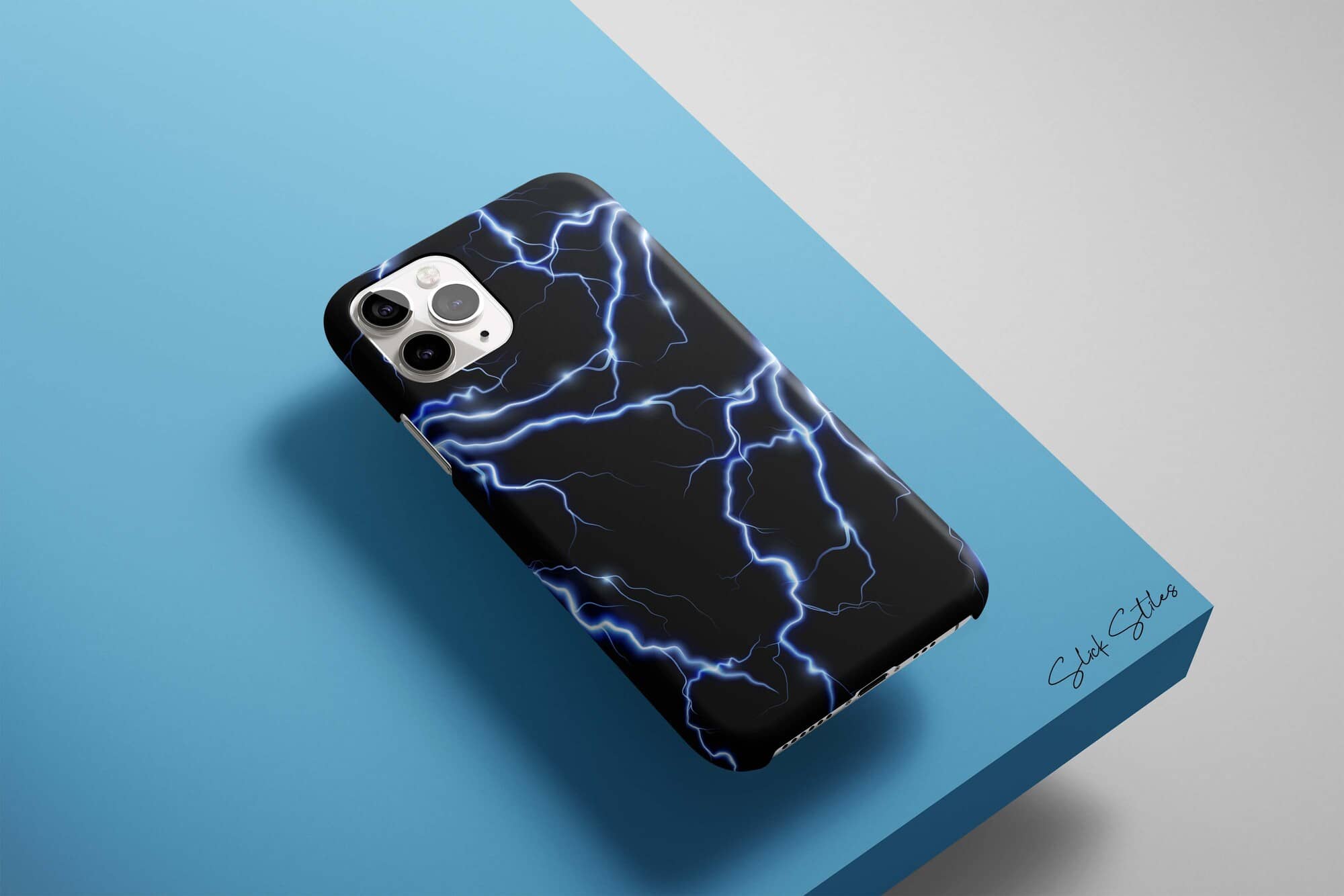 Blue Lightning Phone Case