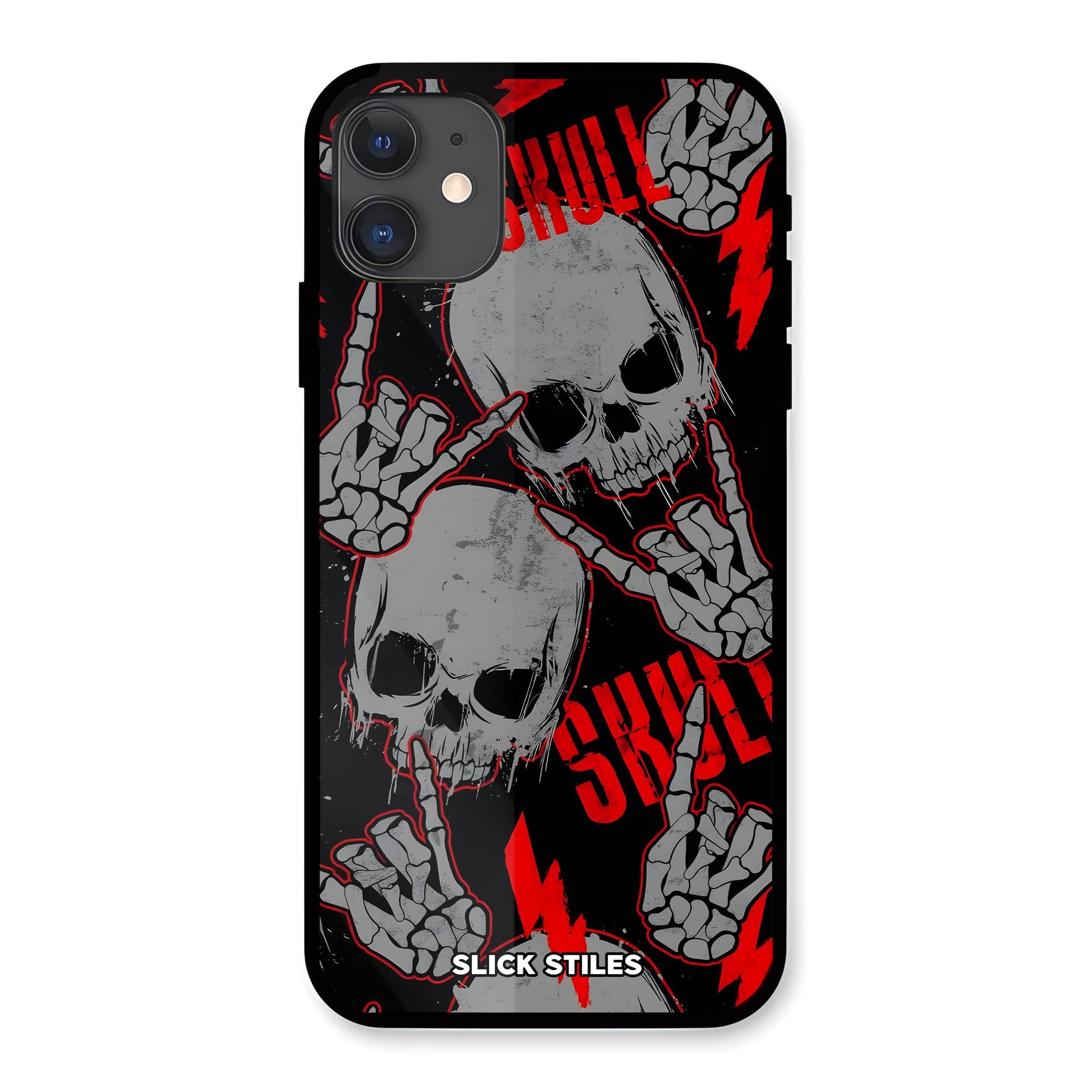Rocking Skulls Glass Case