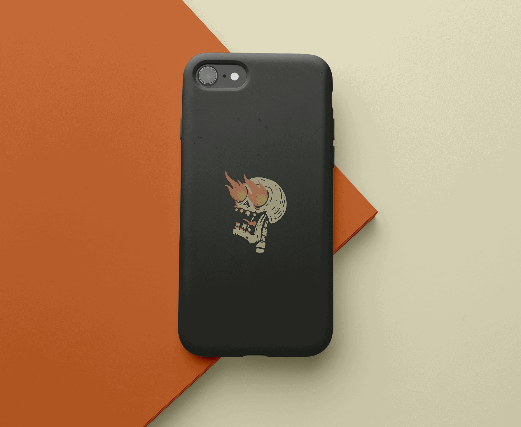 Fiery Skull Phone Case