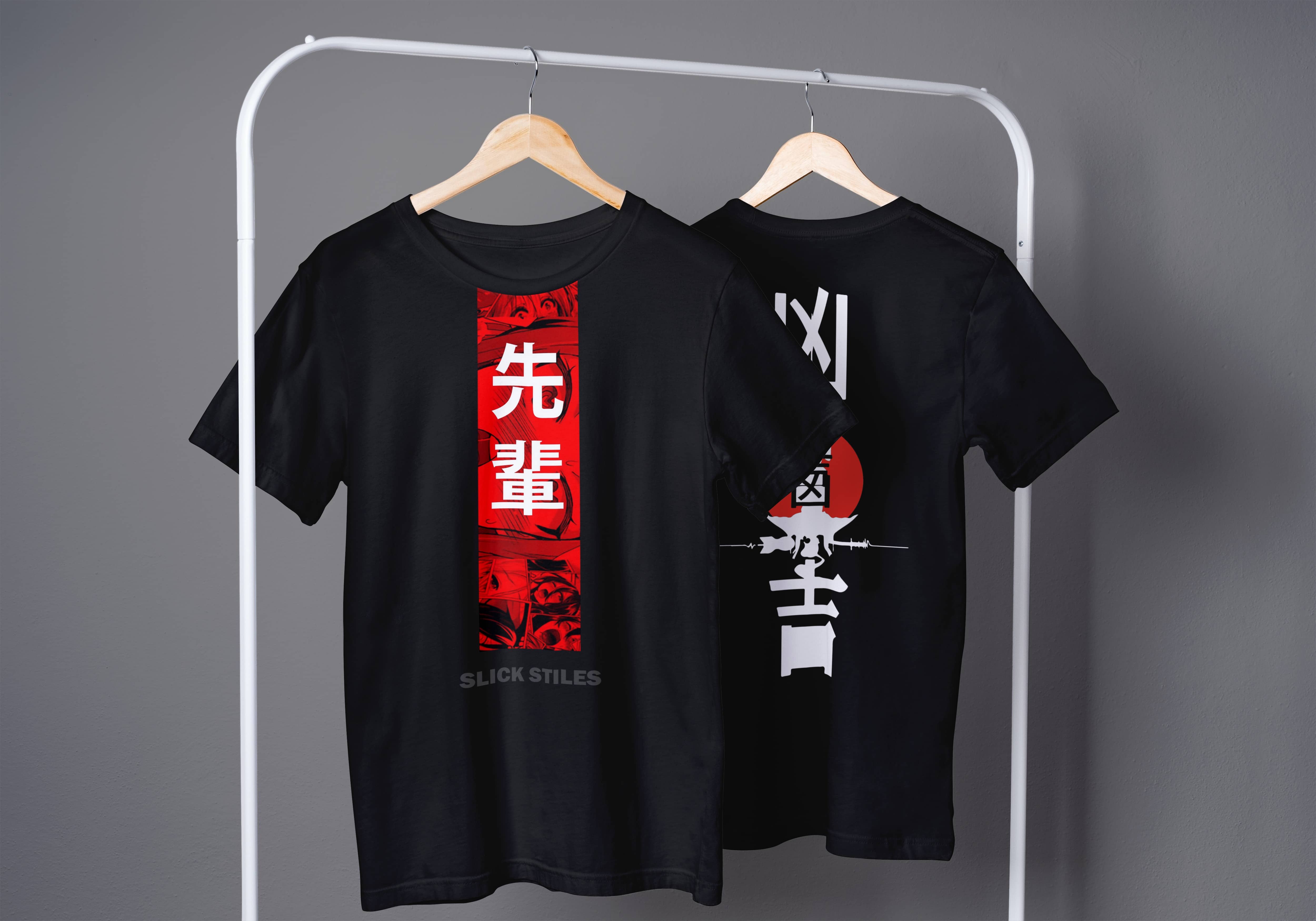 Real Anime Black T-Shirt