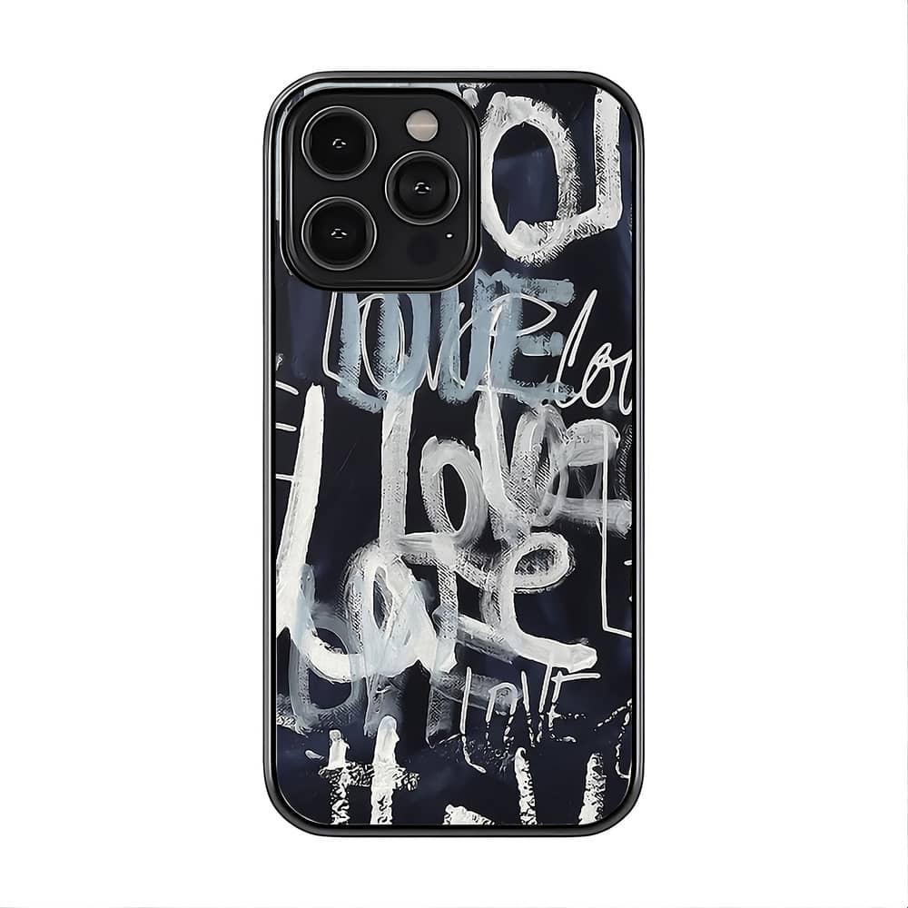 Love Graffiti Glass Case
